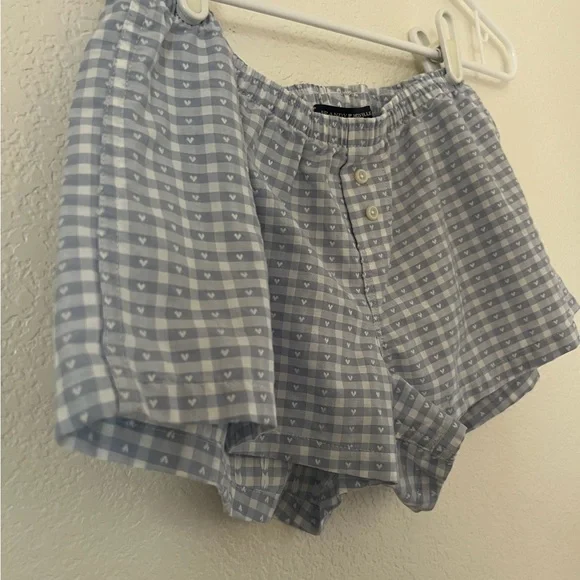 Brandy Melville One Size Light Blue Keira Gingham Shorts - Picture 5 of 7